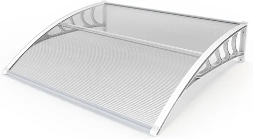 Vista 19 de Outvita - Toldo para ventana de 39 x 32 pulgadas, panel de PVC y soporte Blanco/Negro