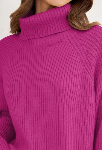 Vista 5 de ZESICA Women's 2024 Winter Sweaters Oversized Turtleneck Long Sleeve Chunky Knitted Pullover Sweater Jumper Tops