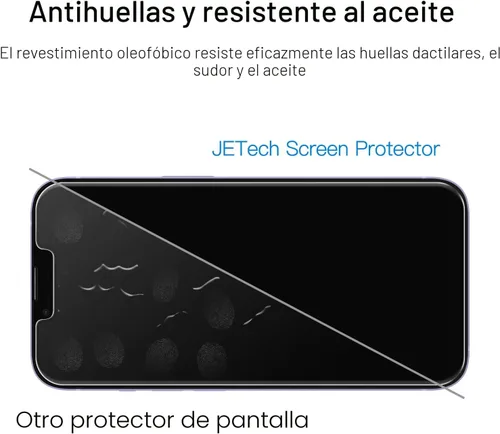 Vista 7 de JETech Protector de pantalla de privacidad para iPhone 14 Plus de 6.7 pulgadas, película de vidrio templado antiespía, 2