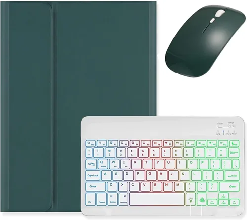Vista 9 de kaidisen Teclado retroiluminado para Galaxy Tab A8 10.5 pulgadas Tablet Modelo SM-X200/X205/X207 Funda de teclado con ratón, carcasa de teclado