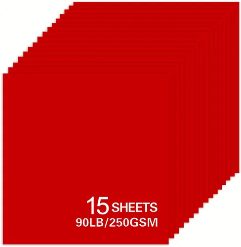 Vista 9 de 15 hojas de papel de cartulina negra, cartulina de 12 x 12 pulgadas para Cricut, papel de construcción grueso para hacer tarjetas, álbumes de Negro