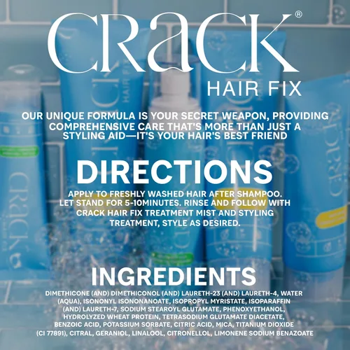 Vista 5 de Crack HAIR FIX - Mascarilla capilar restauradora de flujo (8 oz)