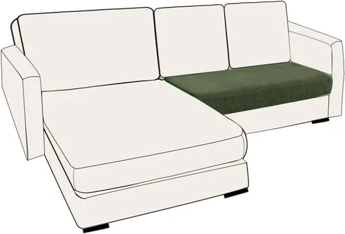 Vista 109 de UNBBRRL Fundas de cojín de asiento para sofá, elásticas, funda de cojín individual para sofá, fundas de cojín para sofá, fundas de héroe protegen