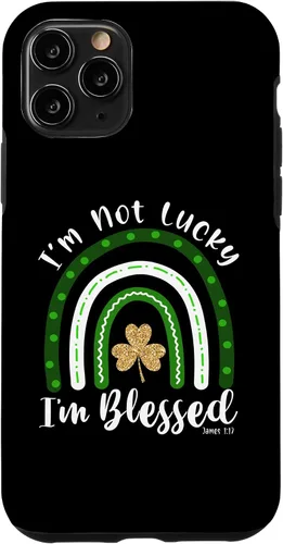 Vista 10 de iPhone 15 St Patricks day I'm not Lucky I'm Blessed Rainbow - Funda para mujer
