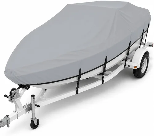 Vista 7 de Cubierta Seamander para lancha, resistente e impermeable para casco en V, de tres cascos, para pesca, esquí, estilo profesional para poca Verde