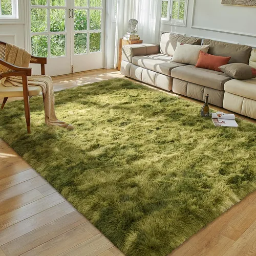 Vista 88 de Softlife Alfombra naranja para dormitorio, alfombra de felpa esponjosa para sala de estar para niñas, alfombra lanuda para niños, alfombra suave