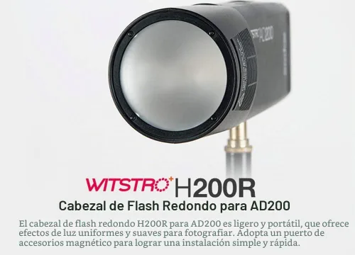 Vista 2 de Godox Cabezal de flash redondo H200R