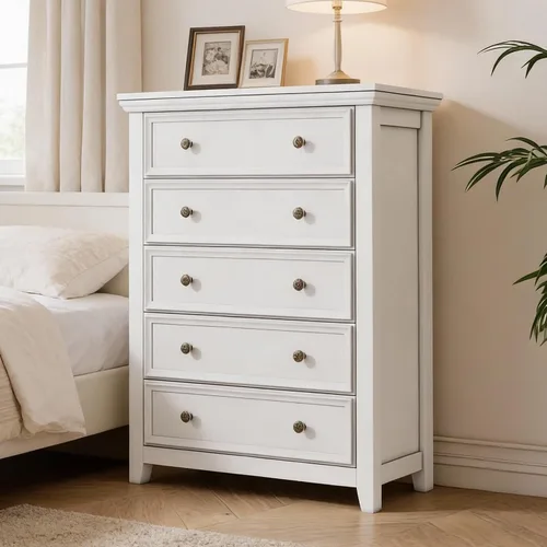Vista 13 de BOSHIRO Cómoda de granja de 3 cajones para dormitorio - 31.5" de ancho 3 cajones de almacenamiento como mesita de noche o cómoda de pie