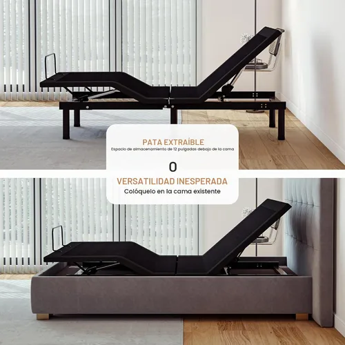 Vista 5 de MLILY EGOHOME - Base de cama ajustable con control remoto inalámbrico