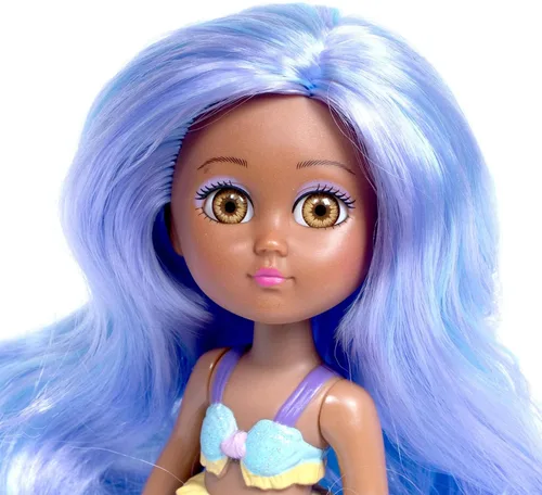 Vista 3 de ADORA Water Wonder - Muñecas de sirena con cola que cambia de color en agua fría, muñeca de bebé de juguete de 7 pulgadas con cintura móvil, regalo
