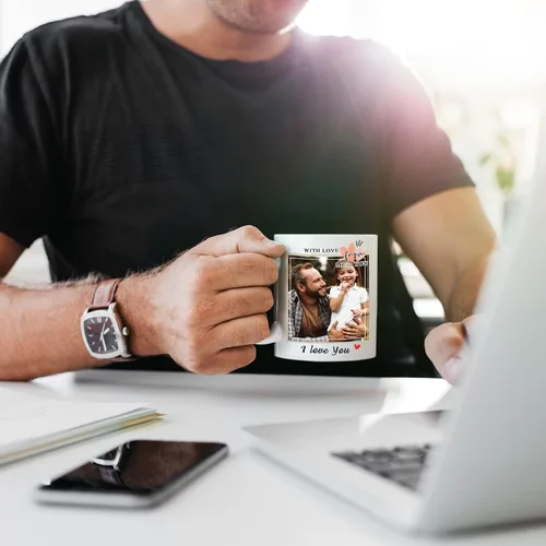 Vista 5 de SANTANNA Taza personalizada con texto en inglés "Friends Distance (¡Awesome Dad You Are!)