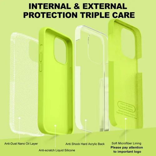 Vista 2 de LOVE 3000 Funda compatible con iPhone 13 Pro Max de 6.7 pulgadas, goma de silicona líquida de alta calidad, forro de microfibra suave antiarañazos