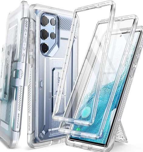 Vista 12 de SUPCASE Funda para Samsung Galaxy S22 Ultra con soporte, [Unicorn Beetle Pro] [2 marcos frontales]