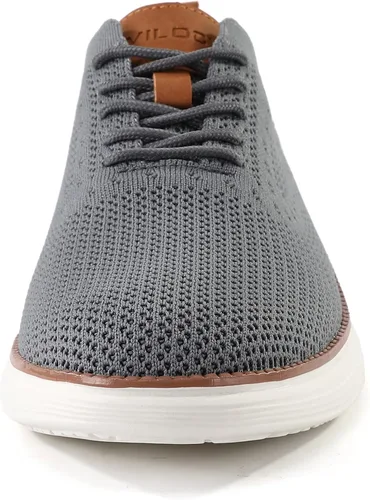 Vista 7 de VILOCY - Tenis de vestir informales para hombre, zapatos oxford cómodos de malla transpirable