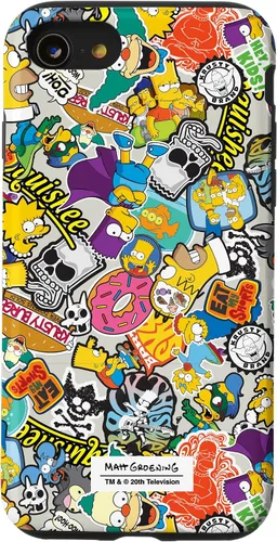 Vista 18 de Funda de collage de pegatinas para iPhone 14 Pro Max de Los Simpson