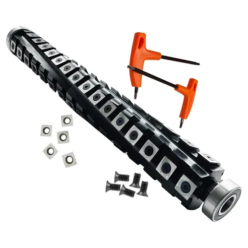 Vista 7 de FOXBC Cabezal de corte helicoidal en espiral de 13 pulgadas para cepilladora DeWalt DW735 DW735X