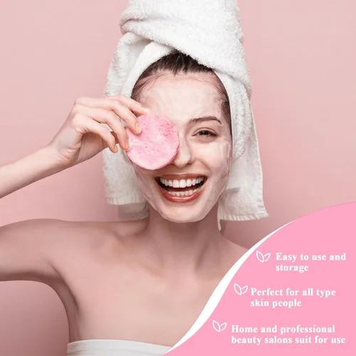 Vista 5 de Luxiv - Esponjas faciales comprimidas, 240 + 1 unidad, esponja facial redonda, esponjas profesionales comprimidas para eliminación de maquillaje