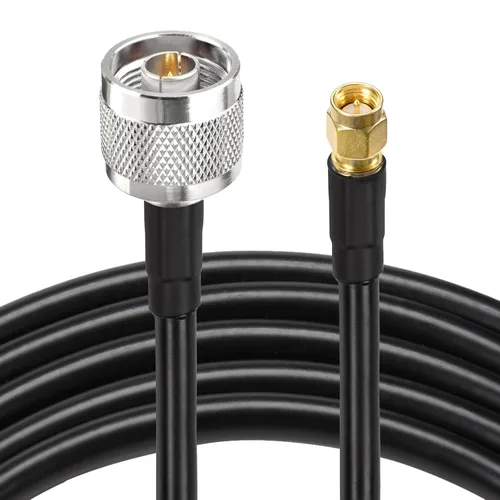 Vista 7 de Superbat Cable adaptador SMA a N de 12 pies RG58 N macho a SMA Macho Cable 50 ohm