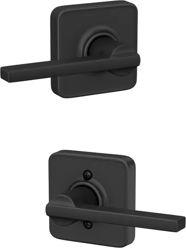 Vista 38 de Schlage F51A LAT 716 Latitude - Manija de puerta con bloqueo de entrada con llave, en acabado de bronce envejecido