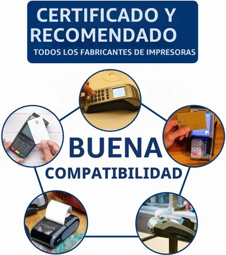 Vista 5 de (50) Rollos de papel térmico 2-1/4 X 63 Ingenico ICT 200 220 250 FD400 Vx520