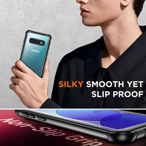 Vista 7 de Funda para Samsung Galaxy S10 Plus, protector de pantalla integrado con orificio para huella dactilar, protección de cuerpo completo, carga