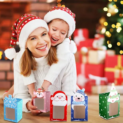 Vista 7 de Eaasty 18 Unidades Cajas de Regalo de Dinero en Efectivo de Navidad para Regalar Dinero con Ventana Transparente Portador de Dinero para Regalo