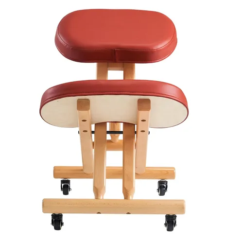 Vista 5 de Master Massage - Silla plegable ergonómica de madera para oficina, silla plegable de madera para corrección de postura en el hogar, mejora tu