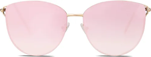 Vista 2 de SOJOS SJ1085 - Lentes de sol planos con espejo para mujer