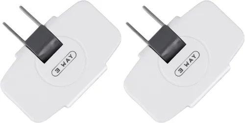 Vista 8 de SYCON Extensor de toma de corriente de pared de 3 vías, adaptador de corriente alterna, mini enchufe giratorio de 2 clavijas, enchufe extensor