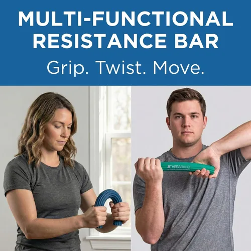 Vista 6 de THERABAND FlexBar, Resistance Bars for Tennis Elbow & Grip Strength, Color-Coded Therapy Bars for Tendonitis & Golfer’s Elbow