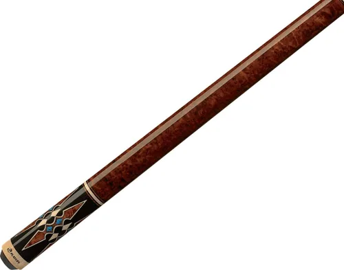Vista 3 de Players G-3395 Gráfico Nogal Burl con Diamantes Turquesa Taco
