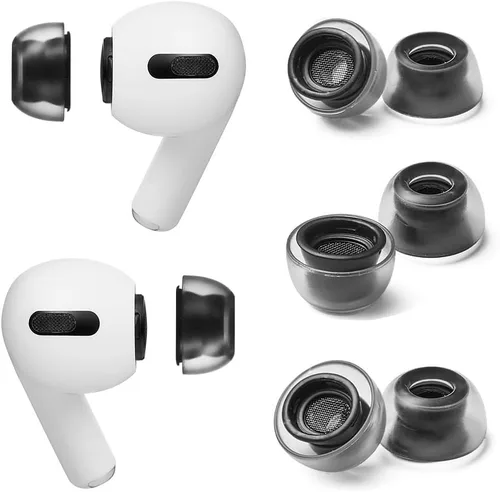 Vista 10 de AZLA Crystal AirPods Pro - Reemplazo de punta de oído, puntas de silicona LSR prémium