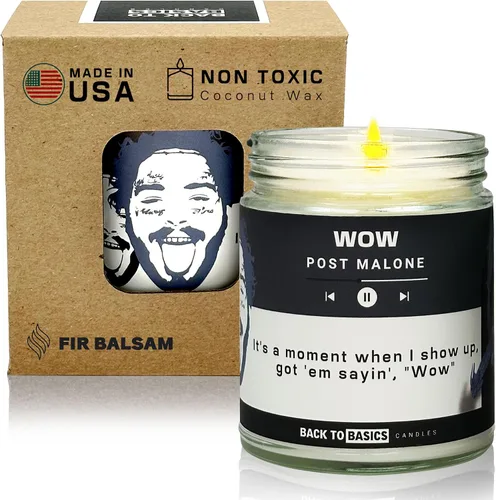 Vista 23 de Velas Back to Basics Todo lo que quiero para Navidad - Vela perfumada de 9oz de cera de soya con aroma a árbol de Navidad para decoración