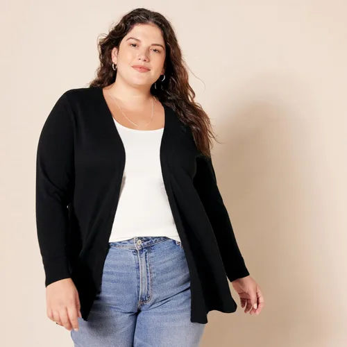 Vista 6 de Amazon Essentials - Suéter tipo cárdigan ligero con parte delantera abierta, para mujer (disponible en talla extragrande)