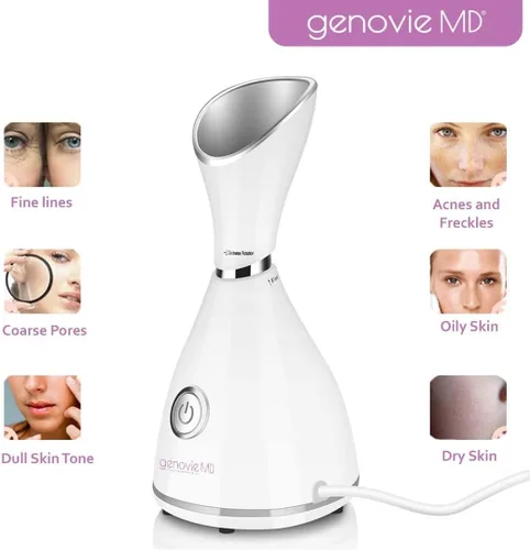 Vista 4 de Vaporizador facial nano iónico, limpieza profunda facial, vaporizador facial nano iónico, portátil, vapor caliente superfino para limpieza profunda