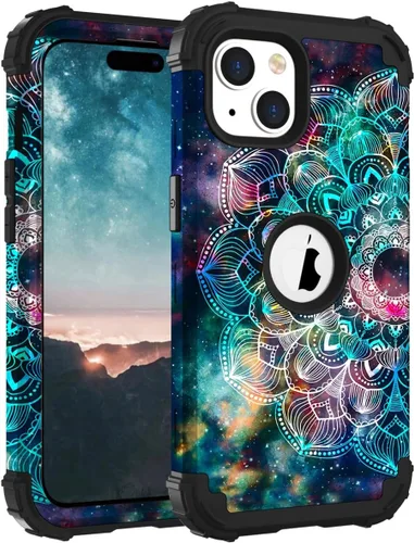 Vista 144 de Hocase Funda para iPhone SE 2022/2020, resistente a prueba de golpes, de plástico duro+goma de silicona, funda protectora híbrida para iPhone SE