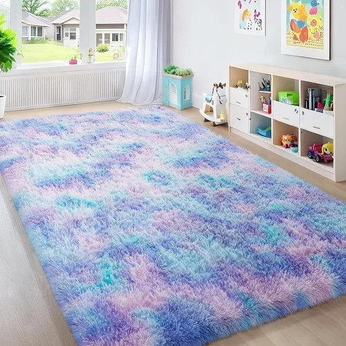 Vista 145 de Ophanie - Alfombras para sala de estar, antideslizante y suave, de felpa grandes y peludas para dormitorio, peludas para niños y niñas, decoración