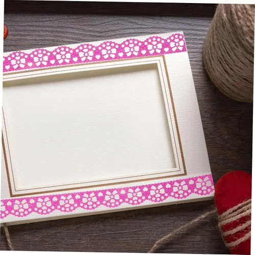 Vista 8 de 14 rollos de cinta de encaje macramé para decoración de calcomanías, cinta washi ancha Washi, cinta de envoltura de cinta de recortes, cinta