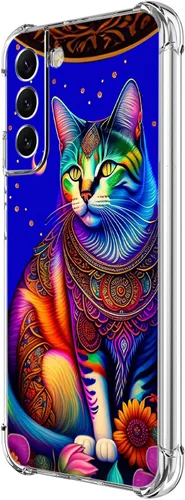 Vista 28 de Funda para Galaxy S21 FE 5G, protección contra caídas de flores de mariposa azul, a prueba de golpes, carcasa protectora de cuerpo completo Mariposa