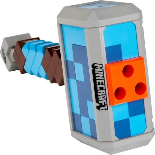 Vista 3 de Martillo de Dardos Nerf Minecraft Stormlander, Lanza 3 Dardos, Incluye 3 Dardos Nerf Elite, Mango de Carga Posterior Multicolor 5010993948758