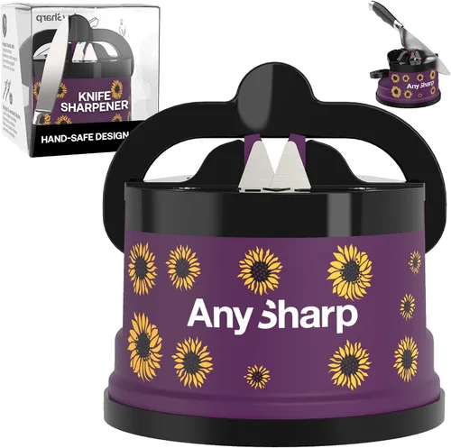 Vista 13 de AnySharp – EDICIONES – Afilador de cuchillos manos libres - Herramienta de afilado fácil de usar con base de succión PowerGrip y ángulo