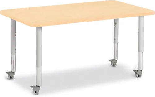 Vista 12 de Jonti-Craft Berries 6478JCM180 - Mesa de actividades rectangular, altura M (20-31 pulgadas de altura ajustable, móvil), 24 x 36 pulgadas