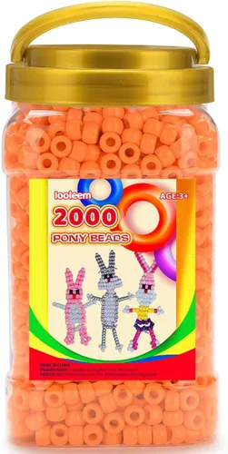 Vista 40 de IOOLEEM Cuentas de pony (2000 piezas, cuentas de pony negras), cuentas para hacer joyas, cuentas para manualidades, suministros para ensartar Negro