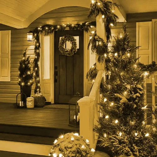 Vista 4 de Dazzle Bright - Tira de luces LED C9 para Navidad de 66 pies con 100 luces, cable verde impermeable y conectable, luces de hadas, luces de Navidad