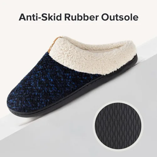 Vista 6 de ULTRAIDEAS Pantuflas de punto acogedoras con espuma viscoelástica para mujer