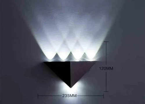 Vista 2 de Wall Lights Triangular Wall Lamp Led Wall Lamp Pure Aluminum Modern Fashion Decorative Lamp with Light Source Wall Lamp,White Light