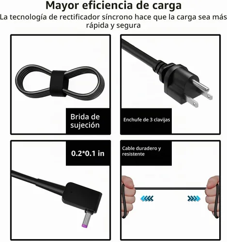 Vista 3 de A11-065N1A 65W 0.2 * 0.1 in Cargador de CA compatible con Acer Aspire
