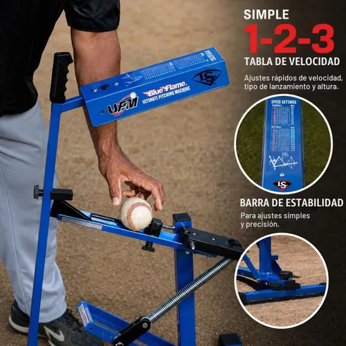 Vista 7 de Máquina de lanzamiento Louisville Slugger Blue Flame
