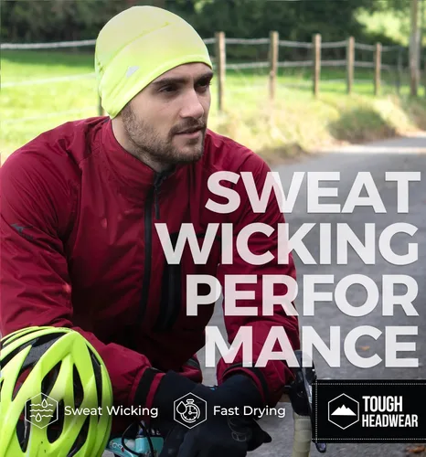 Vista 4 de Skull Cap Helmet Liner Running Beanie - Winter Thermal Under Helmet Cycling Head Hat - Ultimate Moisture Wicking Performance