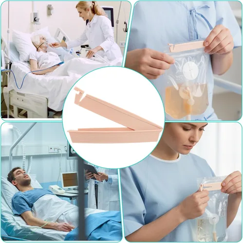 Vista 7 de 10 clips para bolsas de ostomía, abrazaderas de bolsa drenables a prueba de fugas, clip de sellado de cierre de cola reutilizable, suministros